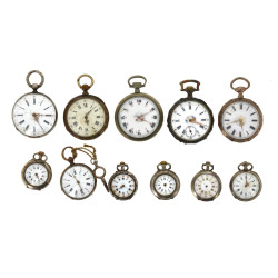 Lot de 12 montres de col et de gousset e