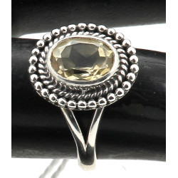 Bague en argent 925ème sertie d'une citr