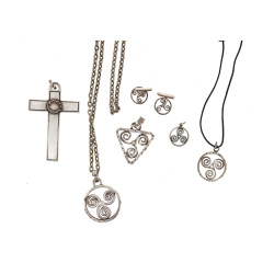 TRISKELL - Lot de bijoux en métal argent