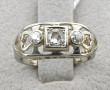 Bague ancienne style ART DECO en or gris