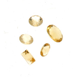 CITRINES - Lot de 5 citrines sur papier 