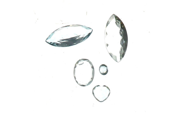 AIGUE-MARINES - Lot de 5 aigue-marines s