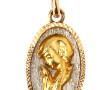 Médaille religieuse deux ors 18 cts, poi