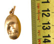 Médaille religieuse deux ors 18 cts, poi