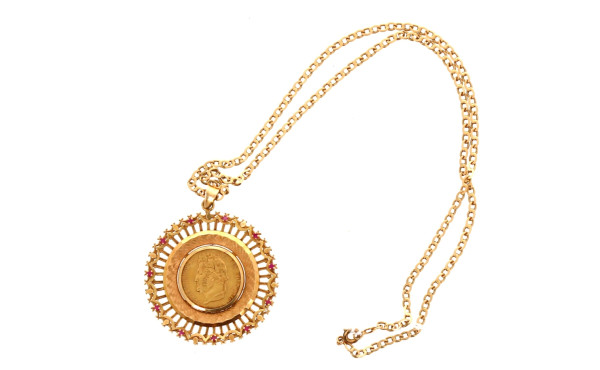 Pièce de 20 F or Louis Philippe, montée 