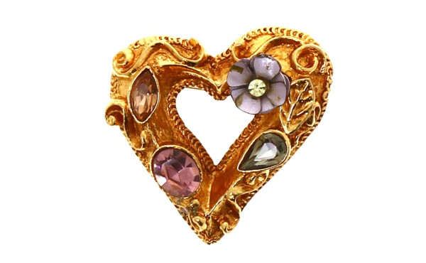 Christian Lacroix, broche en métal doré,