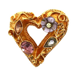 Christian Lacroix, broche en métal doré,