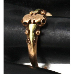 Bague deux ors ancienne, 18 cts, plus de