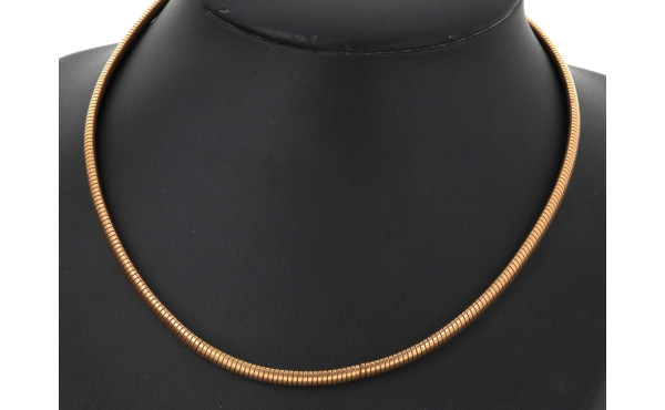 Collier en or jaune 18 carats, poinçon t