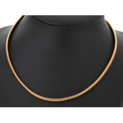 Collier en or jaune 18 carats, poinçon t