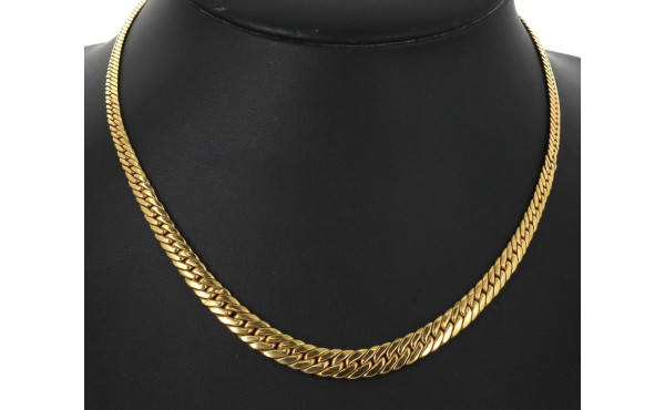 Collier en or jaune 18 carats (750ème), 