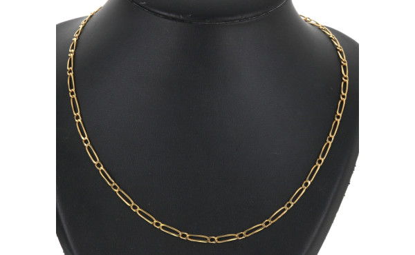 Chaîne en or jaune 18 carats, poinçon tê