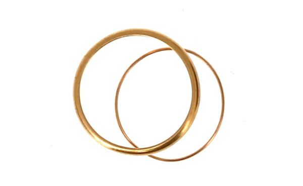 Lot de 2 alliances en or jaune 18 cts do