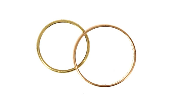 Lot de 2 alliances en or jaune 18 cts do