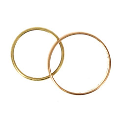 Lot de 2 alliances en or jaune 18 cts do