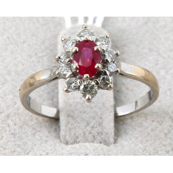 Bague deux ors 18 cts, poinçon tête d'ai