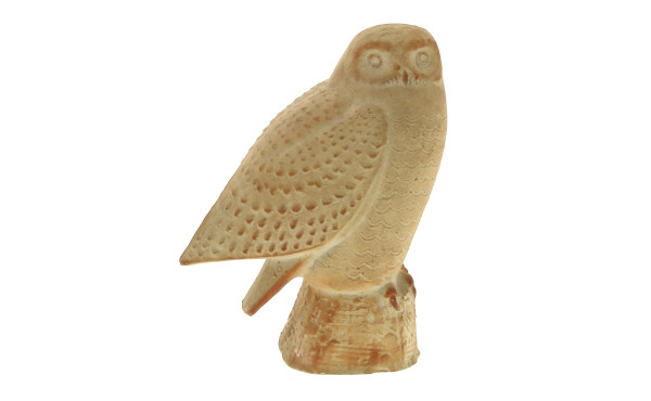 CHOUETTE en grès, années 70. H 25 cm