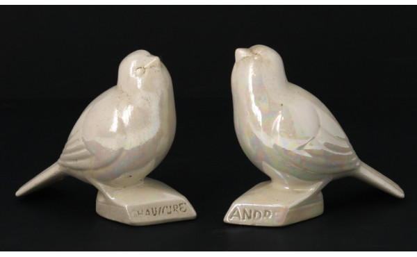 ANDRE Chaussure - Paire d'oiseaux en faï