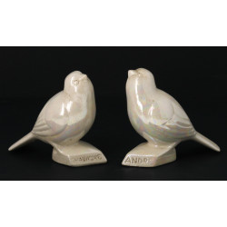 ANDRE Chaussure - Paire d'oiseaux en faï