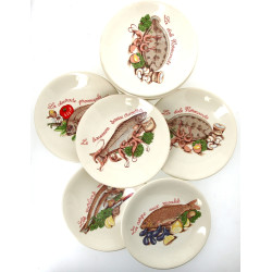LONGCHAMP - 12 assiettes à poisson en fa