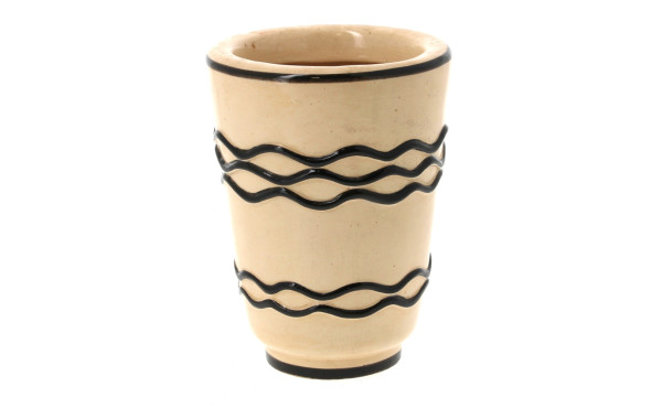 SAINT-CLEMENT - Vase en faïence à décor 