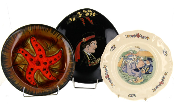 Thème BRETAGNE - Lot de 3 assiettes en f