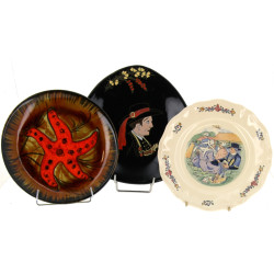 Thème BRETAGNE - Lot de 3 assiettes en f