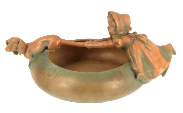 Coupe vide-poche en grès "Fillette au te