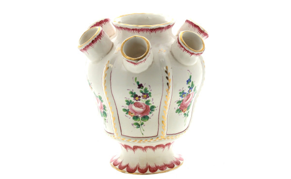 CLAMECY - Pique-fleurs en faïence fine à