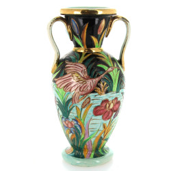 VALLAURIS - Vase à deux anses en faïence