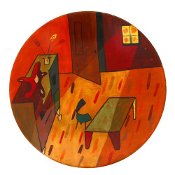 Monogramme LR - Assiette en céramique po