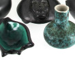 13 pièces en céramique noir et vert, ann