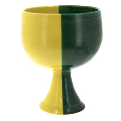 Coupe sur piédouche en céramique années 