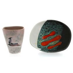 Coupe creuse en céramique à motifs orang