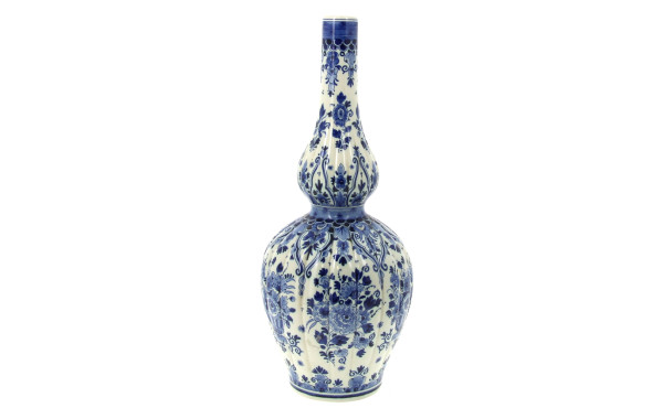 DELFT - Vase à deux renflements en faïen