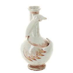 Vase canard en céramique Xxème, H 26,5 c