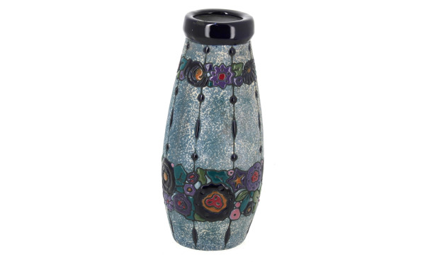 AMPHORA - Vase ART DECO en faïence à déc