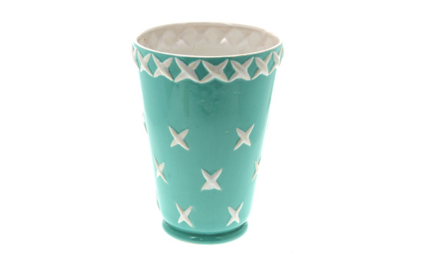 CLEMENT France - Vase en faïence à décor