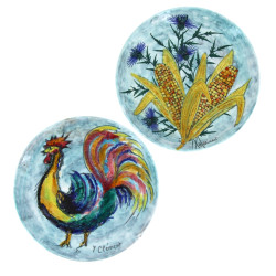 Yves CLEMENT à St Paul - Deux assiettes 