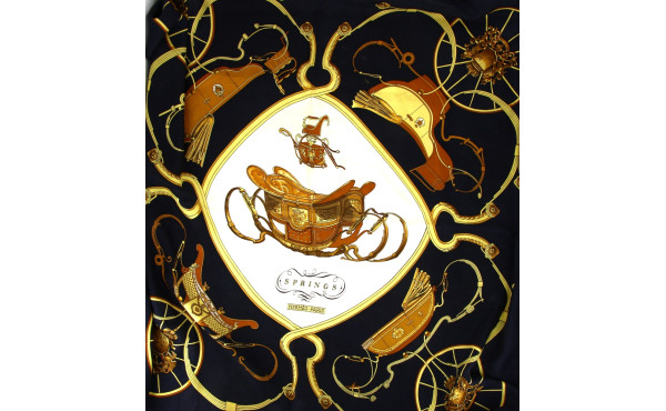 HERMES PARIS - Carré en soie décor "Spri