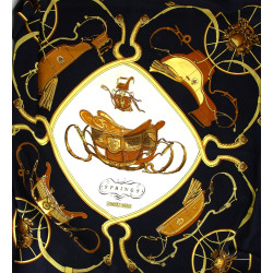 HERMES PARIS - Carré en soie décor "Spri