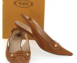 TOD'S - Paire d'escarpins ouverts, en cu