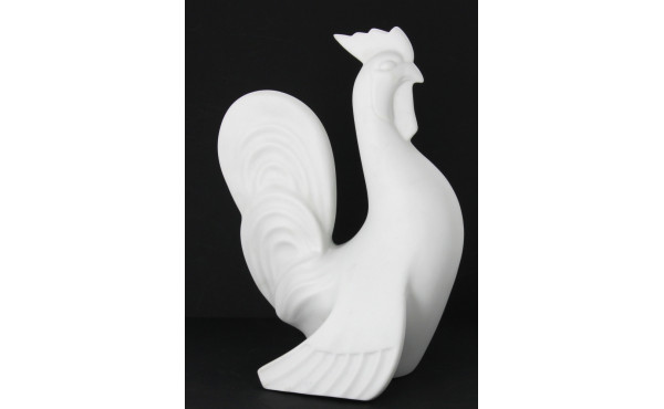 LIMOGES MNP - Coq en biscuit blanc de po