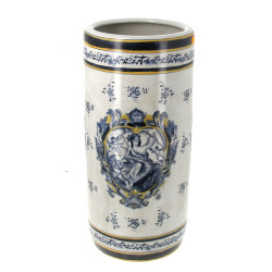 Porte-parapluie en porcelaine à décor de