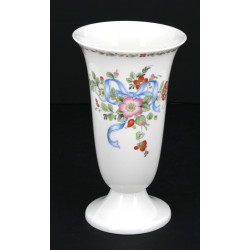 WEDGWOOD - Vase cornet décor floral et n