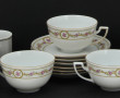 5 tasses et 5 sous-tasses en porcelaine 