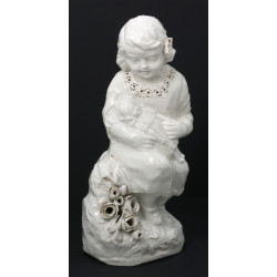 CAPODIMONTE - Veilleuse en céramique bla