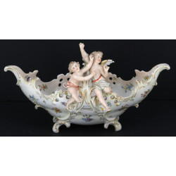 Petite jardinière fin XIXème en porcelai