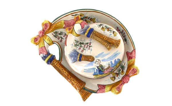 HR Quimper - Beurrier couvert en faïence