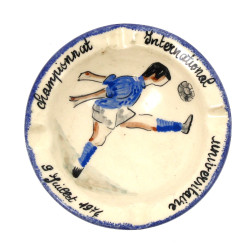 HB Quimper - Cendrier en faïence polychr